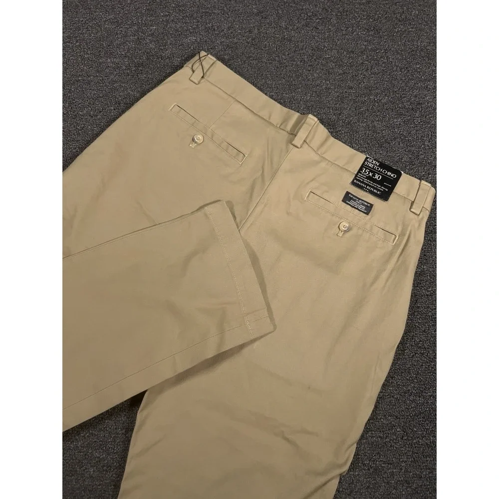 New Banana Republic Pants Men's 35x30 (Fits 36x29) Beige Aiden Stretch Chino